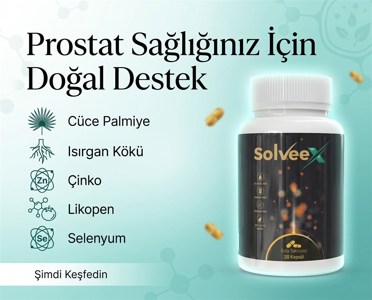 Solveex bitkisel prostat destek kapsülleri
